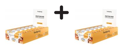 2 x foodspring Protein Bar Extra Chocolate (12x45g) Soft Caramel