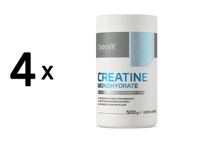 4 x OstroVit Creatine Monohydrate - flavoured (500g) Green Apple