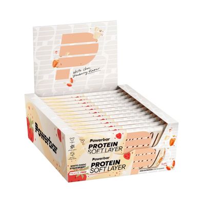 Powerbar Protein Soft Layer Bar (12x40g) White Chocolate Strawberry