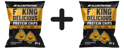 2 x Fitking Delicious Protein Chips, Cheese and Onion - 60g