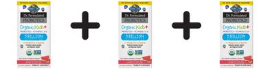 3 x Dr. Formulated Probiotics Organic Kids+, Watermelon - 30 chewables