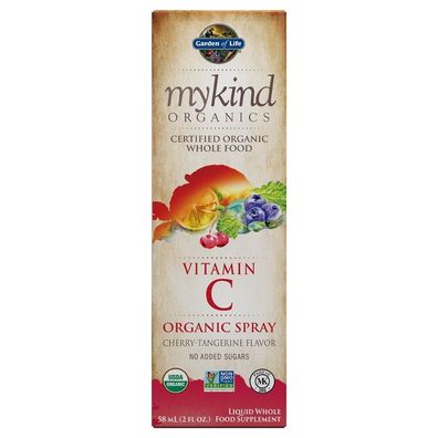 Mykind Organics Vitamin C Spray, Cherry-Tangerine - 58 ml