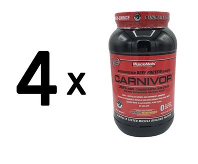 4 x MuscleMeds Carnivor, Chocolate Peanut Butter - 1008g