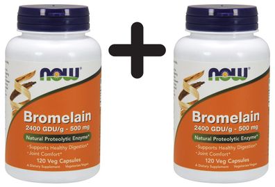 2 x Bromelain, 500mg - 120 vcaps