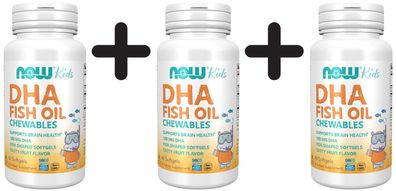 3 x DHA Kid's Chewable, 100mg - 60 softgels