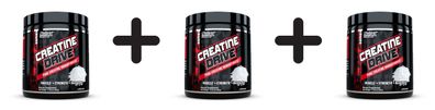 3 x Creatine Drive, Unflavored - 300g