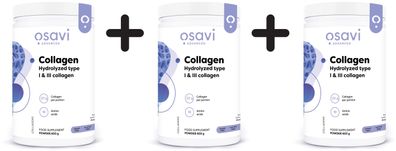 3 x Osavi Collagen Hydrolyzed, Type I & III - 600g