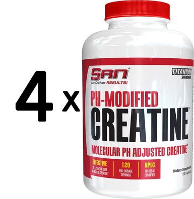 4 x PH-Modified Creatine - 120 capsules