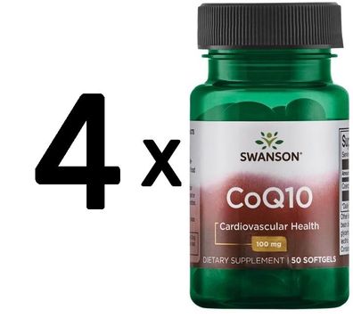 4 x CoQ10, 100mg - 50 softgels