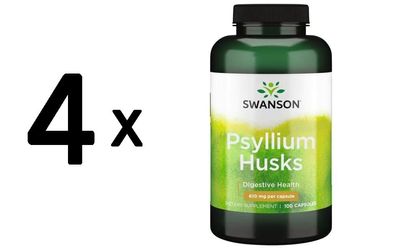 4 x Psyllium Husks, 610mg - 100 caps