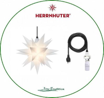 Herrnhuter Stern 40 cm Außenstern A4 opal inkl 5m Kabel und LED