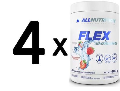 4 x Flex All Complete, Strawberry - 400g