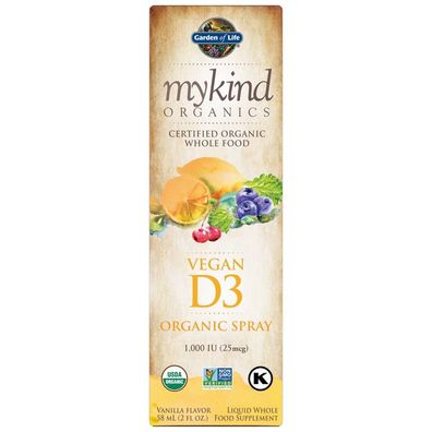 Mykind Organics Vegan D3 Spray, 1000 IU - 58 ml