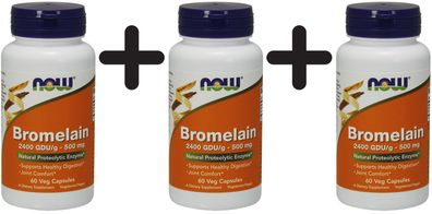 3 x Bromelain, 500mg - 60 vcaps