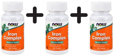 3 x Iron Complex - 100 tablets