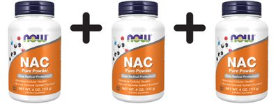 3 x NAC Pure Powder - 113g