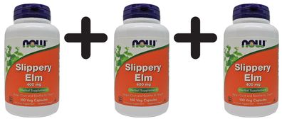 3 x Slippery Elm, 400mg - 100 caps