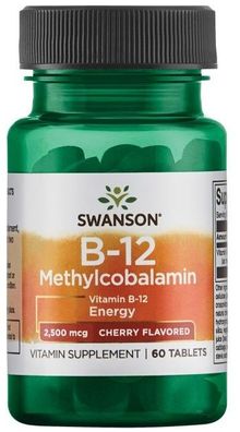 Vitamin B-12 (Methylcobalamin), Cherry - 60 tabs