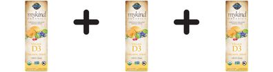 3 x Mykind Organics Vegan D3 Spray, 1000 IU - 58 ml