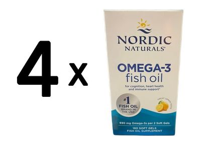 4 x Omega-3, 690mg - 180 softgels