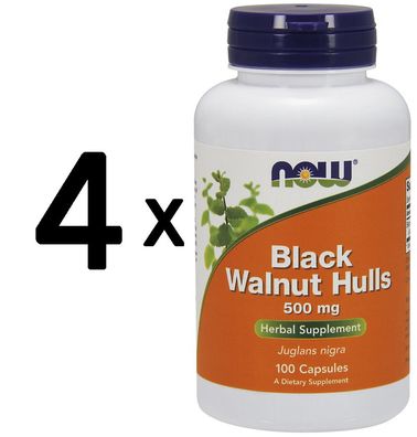 4 x Black Walnut Hulls, 500mg - 100 caps