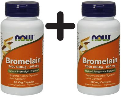 2 x Bromelain, 500mg - 60 vcaps