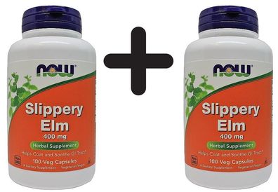 2 x Slippery Elm, 400mg - 100 caps