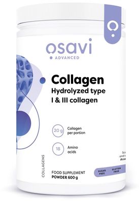 Collagen Hydrolyzed, Type I & III - 600g