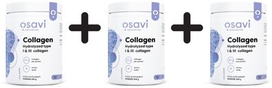 3 x Osavi Collagen Type 1 and 3, Powder - 300g