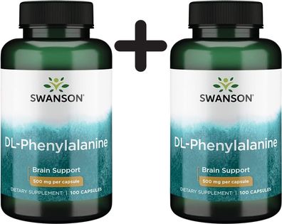 2 x DL-Phenylalanine, 500mg - 100 caps