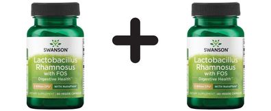 2 x Lactobacillus Rhamnosus with FOS, 5 Billion CFU - 60 vcaps