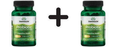 2 x Probiotic with Digestive Enzymes - 60 vcaps