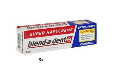 3 X Blend a Dent Super Haftcreme extra stark 47g Neu und OVP