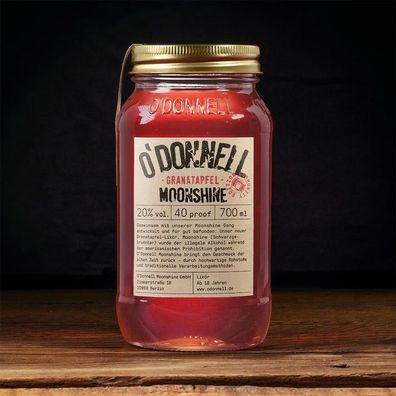O´Donnell Moonshine 700ml Granatapfel 20% vol. Neuware