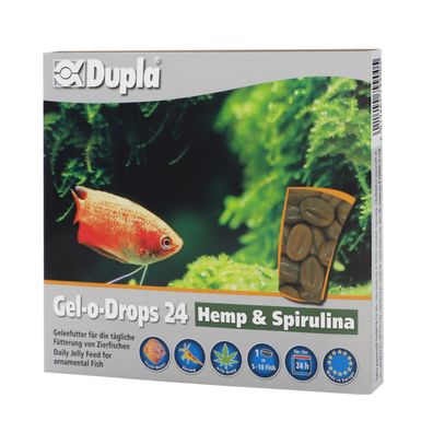 Dupla Zierfischfutter Gel-o-Drops 24 Hemp & Spirulina - 12x 2 g