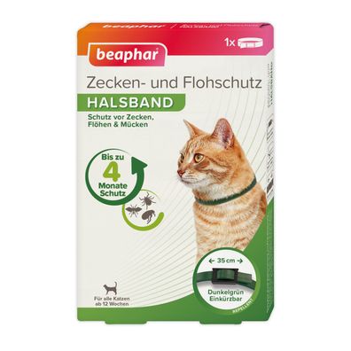 Beaphar - Zecken- und Flohschutz Halsband für Katzen