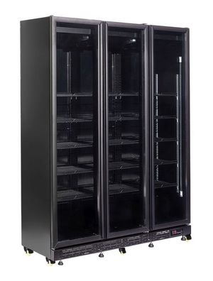 Kühlschrank 3 Glastüren Schwarz Nap-1200 Ht - Mit Türheizung