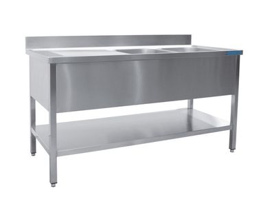 Saro Spültisch 2 Becken, Rechts - B 1600 X T 600 Mm