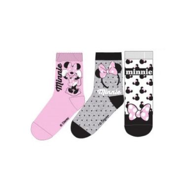 3er Pack Minnie Maus Socken WGL, 23/26, 27/30, 31/34