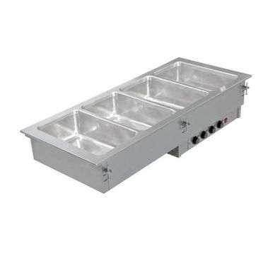 KBS Einbau Bain Marie 4X Gn 1/1 mit getrennt regelbaren Becken Edelstahl