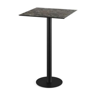 Urban Stehtisch Schwarz Gestell + Galaxy Marble Hpl 70X70 Cm