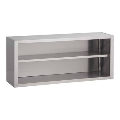 Offener Wandschrank aus Edelstahl AISI 304, 1600(L)x400(T)x660(H)mm