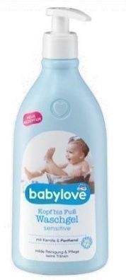 Babylove, Badegel, empfindliche Haut, 500 ml