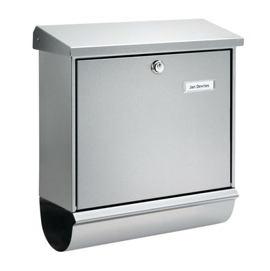 Briefkasten Comfort-Set 39130 Ni H.440mm B.380mm T.148mm VA DIN C4 BURG-WÄCHTER