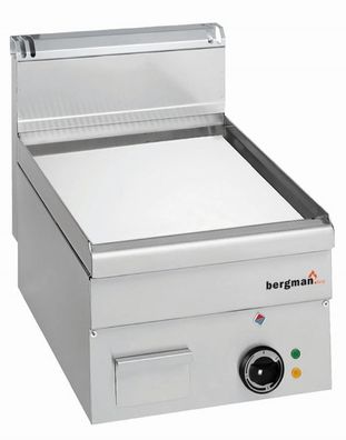 Bergman Profilline Plus 600 Elektro-Grillplatte Glatt Verchromt - 5 Kw