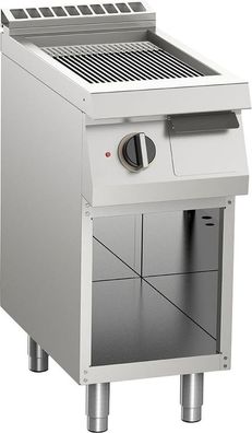 Elektro-Grillplatte Gerillt Verchromt 5,4Kw 1 Heizzone Offener Unterbau