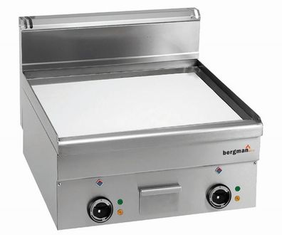 Bergman Profilline Plus 600 Elektro-Grillplatte Glatt Verchromt - 7,5 Kw