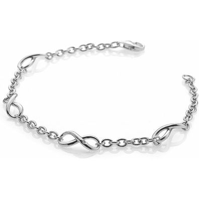 Silver bracelet with diamond Infinity DL293