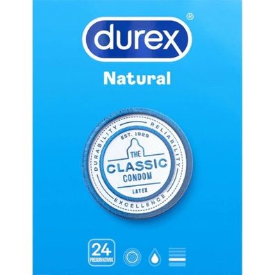 Durex Natural Classic Latex 24 Kondome