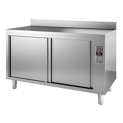 Gastro-Inox Edelstahl Wärmeschrank Mit Aufkantung 2000(L)X700(T)X880(H)Mm